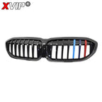 XVIP For BMW G20 3-Series G20 G21 G28 2019-2023 Front Bumper Hood Kidney Racing Grilles Replacement Black Diamond Meteor Style