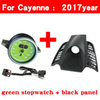 Car Stopwatch Panel Cover For Porsche Cayenne 958 chrono watch Interior Center Dashboard Clock Compass Modification Accessories