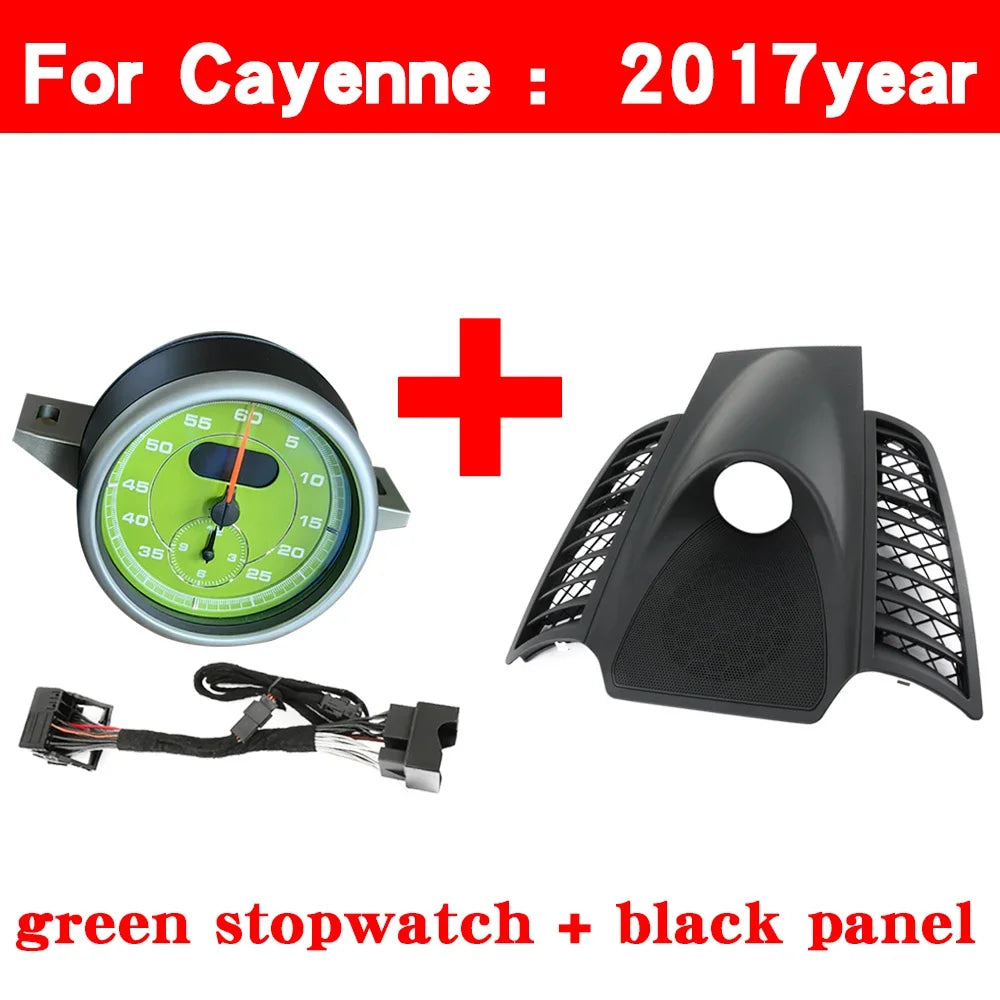 Car Stopwatch Panel Cover For Porsche Cayenne 958 chrono watch Interior Center Dashboard Clock Compass Modification Accessories