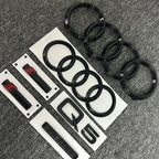 Car Front Hood Grill Emblem Rear Trunk Badge Sticker for Audi Q5 2014-2019 4 Ring Logo Q5 Sticker Quarrto Sline Side Decoration
