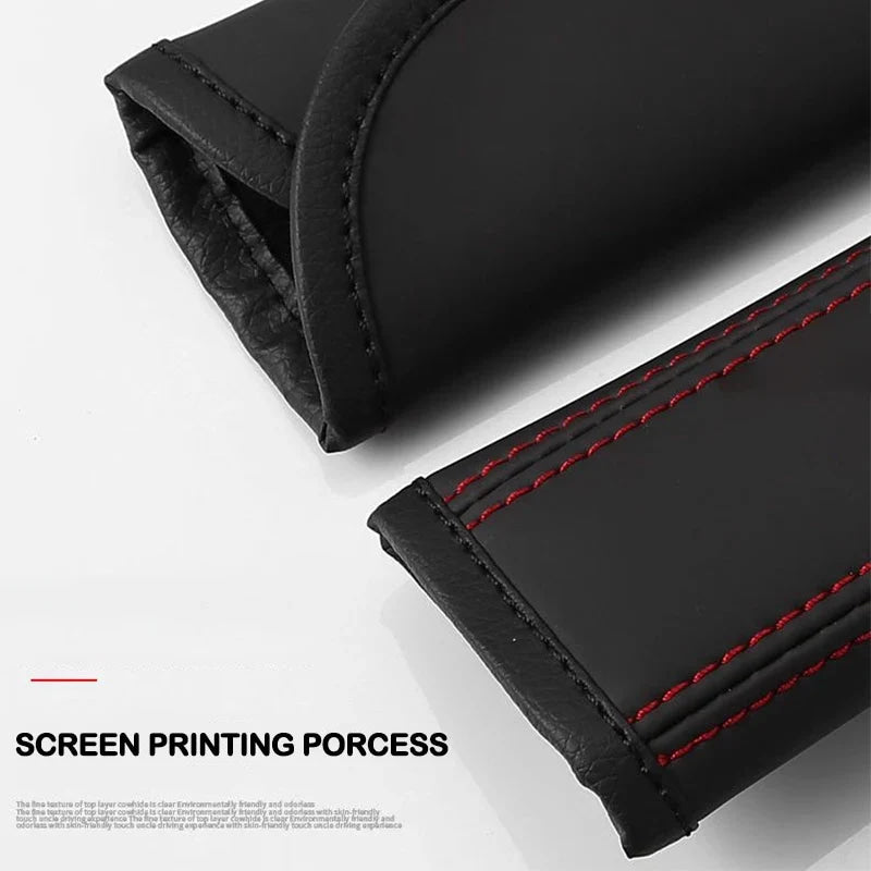 Car Seat Belt Nappa Leather Belt Shoulder Covers Interior For Alfa Romeo Giulia Stelvio Giulietta MITO Auto Accessories