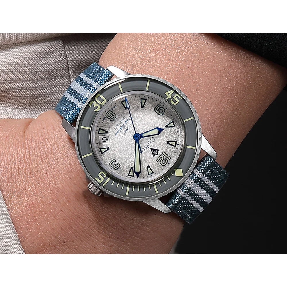 CADISEN Deep Explorer 2025 New Automatic Mechanical Watch Man Canvas Strap Wristwatch MIYOTA  Luxury Luminous Waterproof Watches