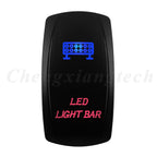Waterproof 5 Pins SPST On/Off Rocker Switch Blue & Red Led 20A/12V 10A/24V Toggle Switch GPS for Cars,Trucks, RVs, Boats