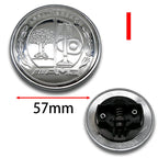 57mm 3D ABS Car Front Engine Hood Bonnet Flat Emblem Badge Universal For Auto Sedan SUV Coupe Exterior Tuning Styling Trim 1PC