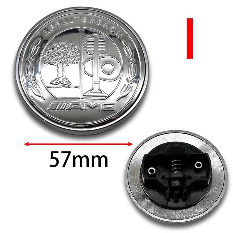 57mm 3D ABS Car Front Engine Hood Bonnet Flat Emblem Badge Universal For Auto Sedan SUV Coupe Exterior Tuning Styling Trim 1PC