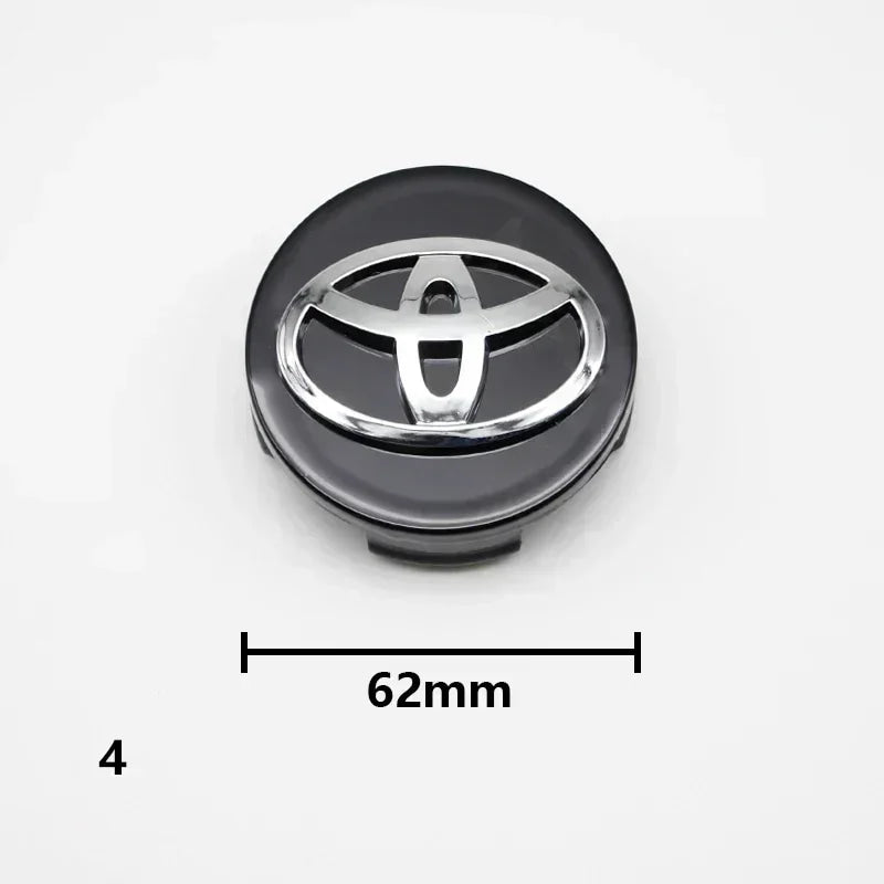 4Pcs 57/62mm Car Wheel Center Hub Caps For Toyota Rav4 Aygo Yaris Corolla Camry Car Tire Center Decoration Stickers Accessories
