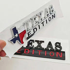 TEXAS EDITION Logo Emblem ABS Car Badge Trunk Sticker For Ford Jeep Chevrolet Ram GMC Dodge Cadillac Lincoln Tesla Accessories