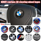 4.5cm Car Steering Wheel Decoration Badge Sticker For BMW G80 E84 F48 G01 G11 X1 X2 X3 X4 X5 X6 G07 Interior Emblem Accessorie