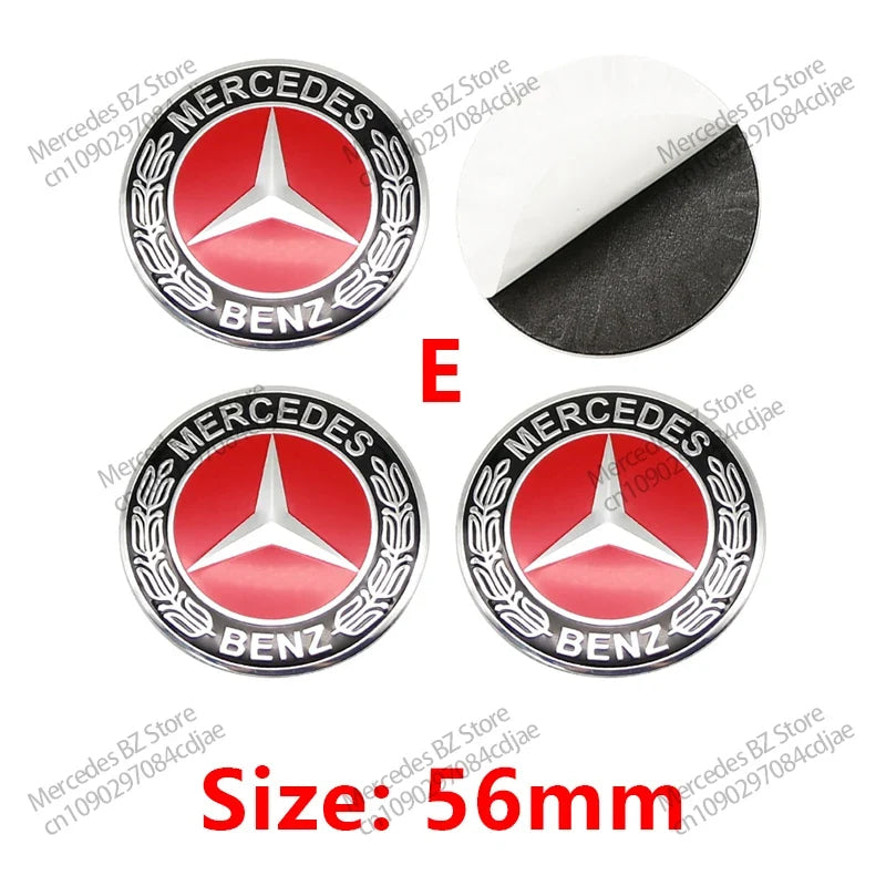 4pcs 56mm 75mm Car Wheel Center Hub Caps Cover Auto Accessories Mercedes Benz Amg C180 C200 C260 W108 W124 W126 W140 W168 W176