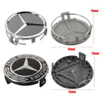 4PCS 75MM Car Wheel Center Hub Caps Tire Rim Covers Auto Accessories For Mercedes Benz CLA A180 W108 AMG CLK W201 W212 W213 W220