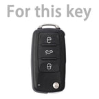 3 Buttons Key Case for Volkswagen Polo Tiguan Passat Golf Jetta Lavida Tpu Leather Protection Shell Bag For Skoda Octavia Seat