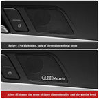 3D Aluminum Car Audio Logo Speaker Emblem Badge Sticker For Audi A3 A4 A5 A6 A7 A1 Q2 Q4 Q3 Q5 Q7 Q8 S3 S4 S5 S6 TT Accessories