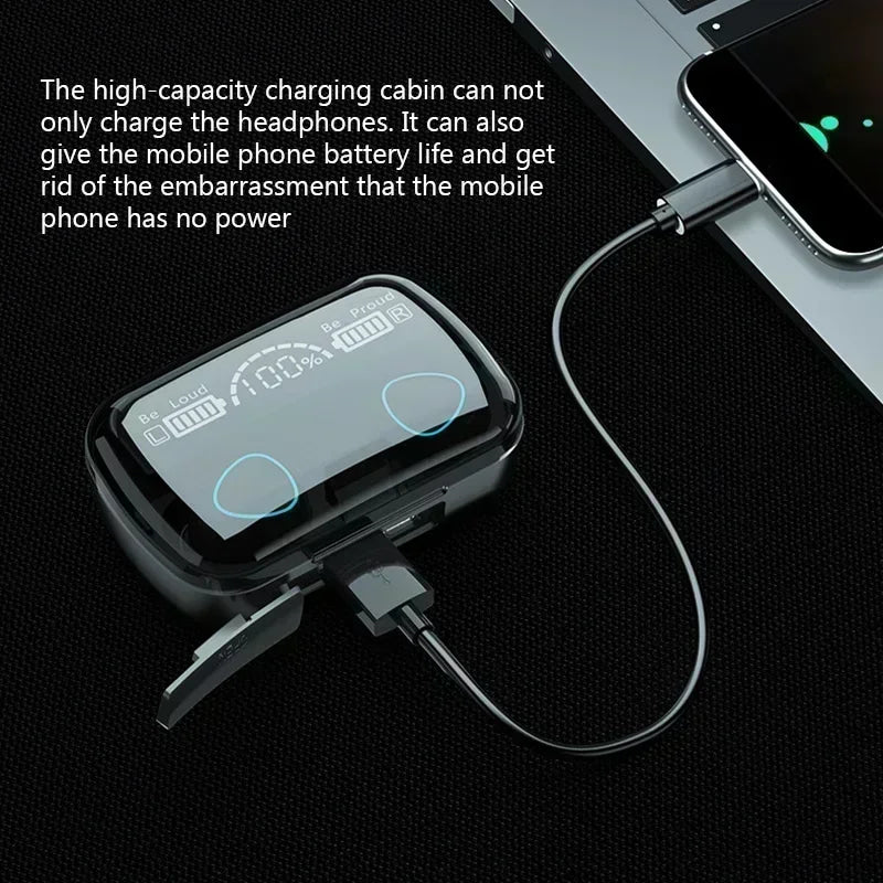 Wireless Earphones 9D Stereo - 3500mAh Charging Box Sports Waterproof TWS Bluetooth Headphones with Microphone