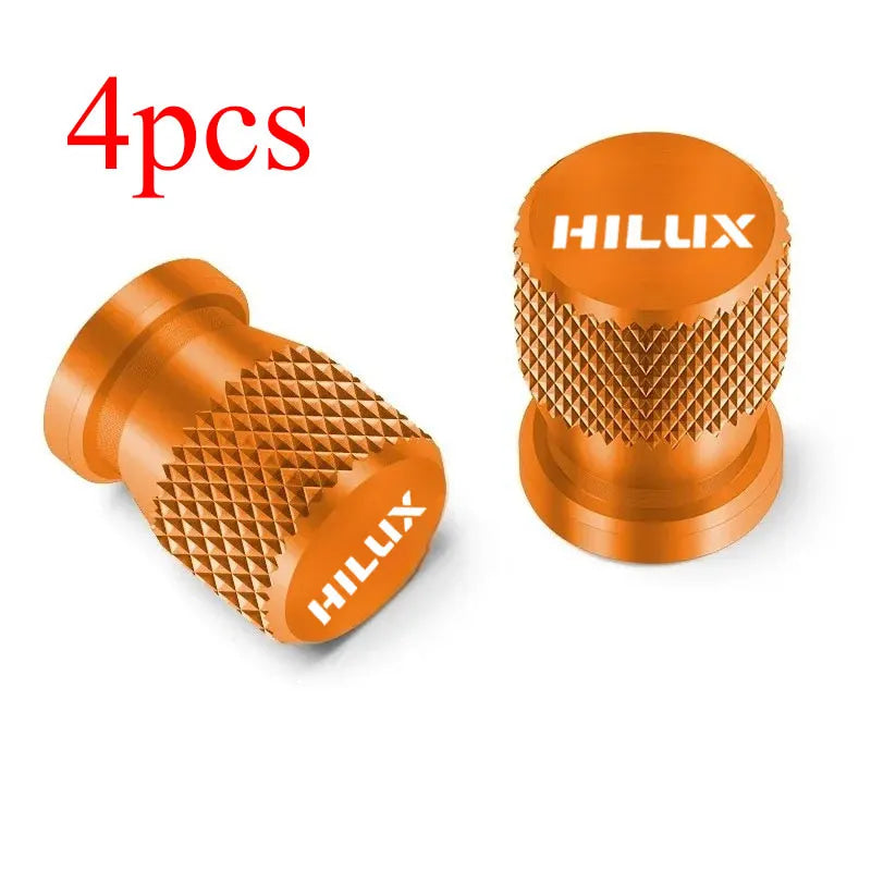 4pcs For TOYOTA HILUX Car Wheel Tire Valve Caps Tyre Stem Covers Airdust Waterproof Accessories