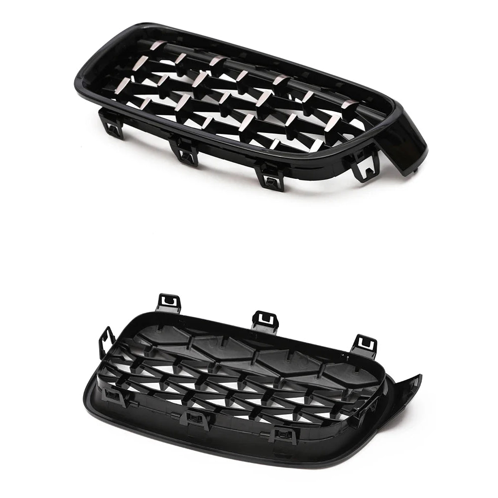 Kidney Front Racing Grille Chrome Black Silver Points Diamond Style Grill For BMW 3 Series F30 F31 2012-2019 320i 328i 330i 340i