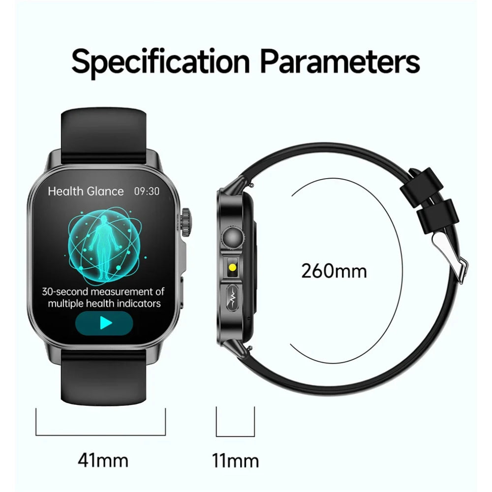2026 New Model Uric Acid & Lipid Health Analysis Smart Watch Men ECG+PPG Bluetooth Call 2.01-inch Flashlight Smartwatch Women