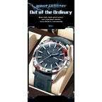 POEDAGAR Original Man Wristwatch Top Luxury Waterproof Luminous Date Week Watch For Men Quartz Sport Leather Men's Watches Reloj