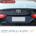 NEW ABS Glossy Black Silver Car Body Trunk Emblem Sticker For  Toyota CAMRY Badge Auto Rear Letter Decal Exterior Accessories