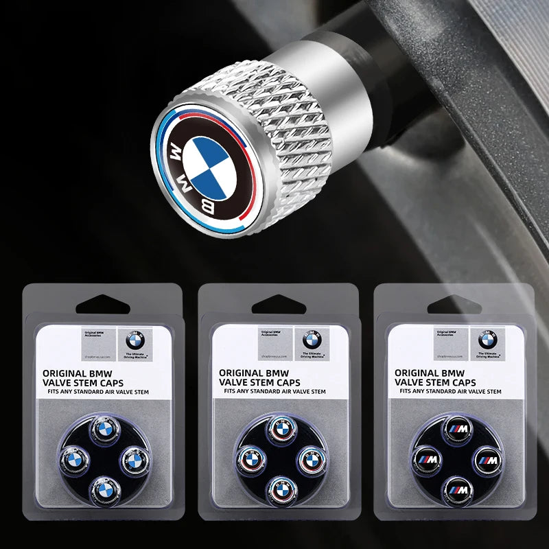QMM-8685 Car Aluminum Wheel Tire Valve Stem Caps Airtight Covers For BMW M 50th Anniversary Celebration E46 E90 E60 F30 E39 E36
