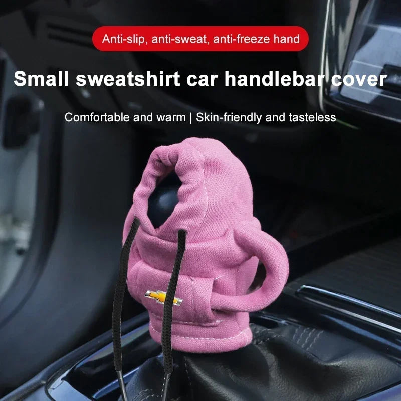 Fashion Car Decor Dust Proof Car Shift Knob Hoodie Handle Cover For Chevrolet Silverado Impala Malibu Equinox Cruze Camaro