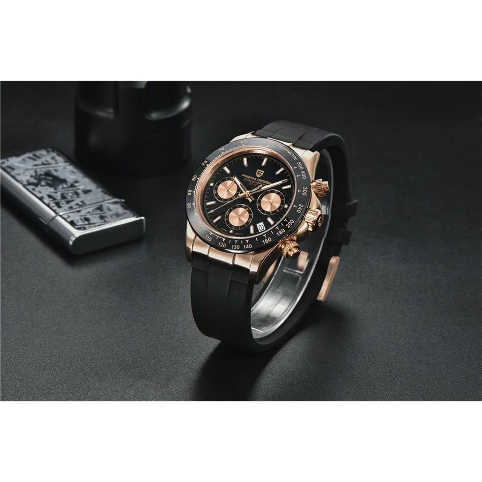 40mm New V2 PAGANI DESIGN Classic fashion Men Quartz Watches Sapphire Retro Chronograph Stainless Steel Waterproof Watch for Men