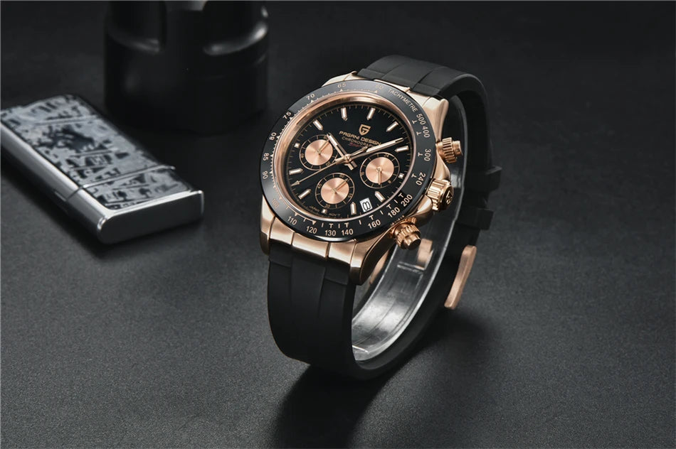 40mm New V2 PAGANI DESIGN Classic fashion Men Quartz Watches Sapphire Retro Chronograph Stainless Steel Waterproof Watch for Men