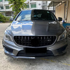 Chrome Silver AMG Style Front Bumper Grille For Mercedes Benz CLA-Class W117 2013-2019 CLA180 CLA200 CLA45 Front Grill Black