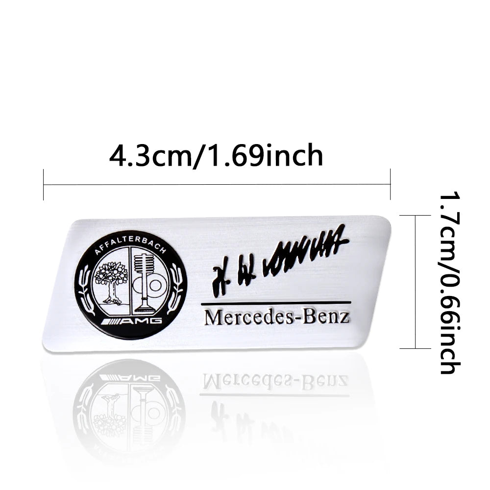 3D Aluminum Car Side Body Trunk Emblem Decoration Sticker For Mercedes Benz AMG Class GLK GLA CLA GLB W108 W447 W204 W205 Fortwo