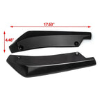 2Pcs/Set Glossy Black JDM Racing Rear Bumper Lip Canard Protector Splitter Diffuser Valence Spoiler Fin Trim W/ Screws Universal