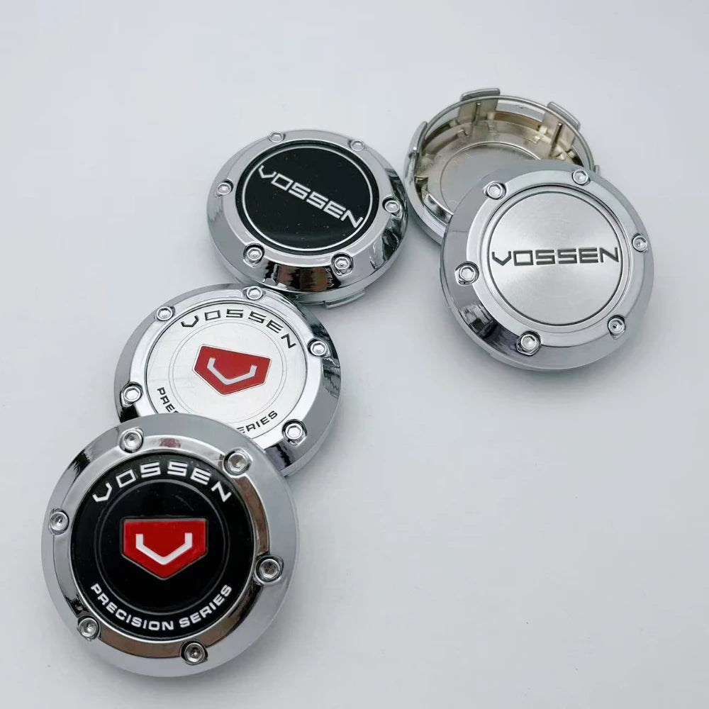 4pcs/Set 66MM 62MM VOSSEN Logo Emblem Badge Car Wheel Center Caps Rim Hubcap Wheel Hub Center Dust Cover Replace Car Accessories