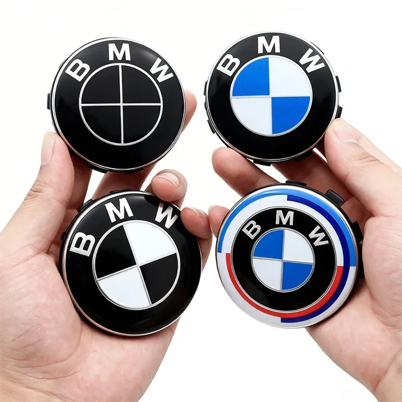 4Pcs 56mm 68mm Carbon Fiber Wheel Center Hub Caps 50th Anniversary Emblem for BMW M Power X5 E46 E90 F10 F30 G20