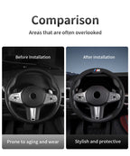 Perforated Breathable Leather Car Steering Wheel Cover Accessories For BMW E90 G80 M3 G30 M5 F82 F83 F20 F21 G42 F95 F96 G06 G07