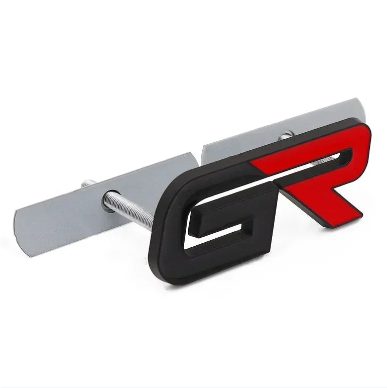 3D Metal GR Letters Front Grill Emblem Badge Rear Trunk Sticker Decals for Toyota Corolla CHR RAV4 Yaris Prado Prius Camry