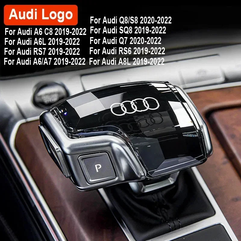 Audi Crystal Gear Shift Handle Head Lever A6 C8 A6L RS7 A7 Q8 S8 SQ8 Q7 RS6 A8L A4 A4L Q5L RS4 RS5 A5 S4 S5 SQ5