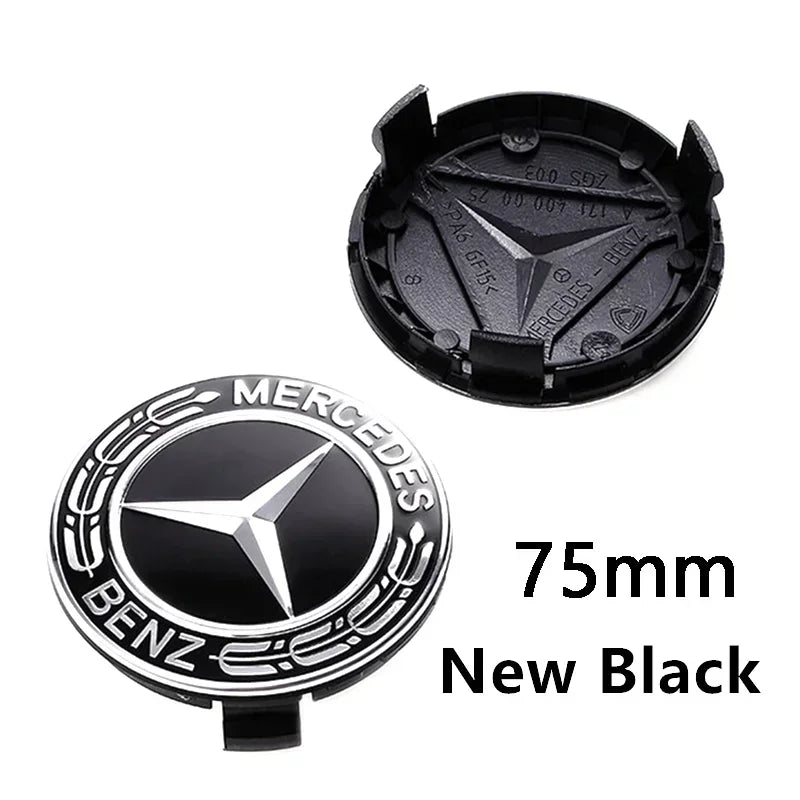 4pcs 56mm 60mm 75mm  68mm3Pin Car Wheel Center Cap Rim Hub Caps Emblem W202 W220 W213 W210 W164 E200 E260 E300 For Mercedes Benz