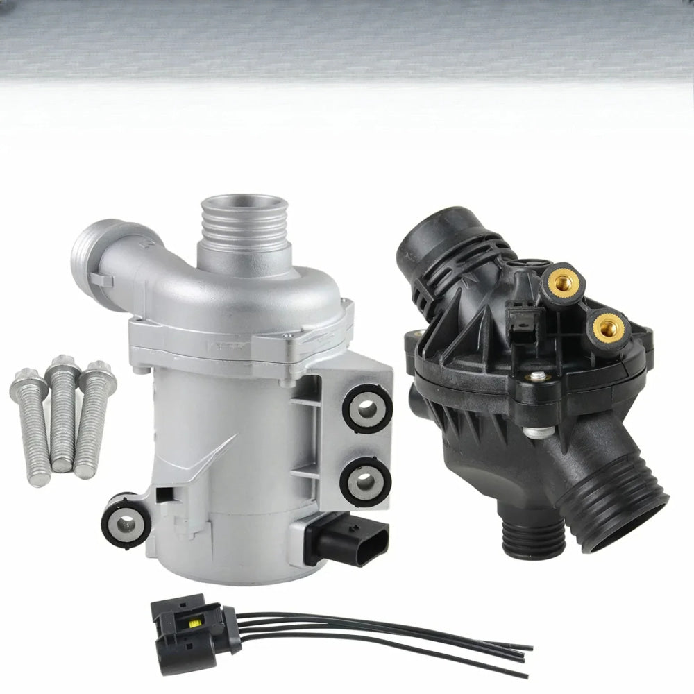 AP03 11517586925 Electric Water Pump+Thermostat Kit For BMW E60 E61 E81 E87 E90 E91 X1 X3 X5 Z4 325i 330i 525i 530i 630i 730i