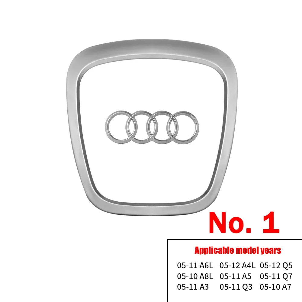 Car Styling Steering Wheel Center Logo Covers Trim Accessorie Fit  AUDI A6L Q7 Q3 Q5 A7 A5 A3 A4L A8L A8 Q5L Q8 A7 Q6 E-TRON SQ5
