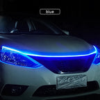 Dynamic Car LED Hood Light 12V Daytime Running Light Start-scan Engine Guide Light Waterproof Decorative Ambient Light Strip