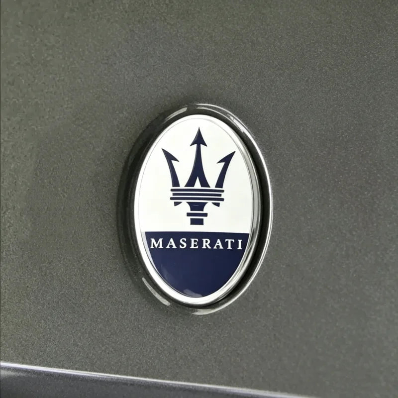 Car Front Hood Emblem Badge for Maserati Granturismo Ghibli Quattroporte Levante Granlusso Coupe Exterior Replacement Part