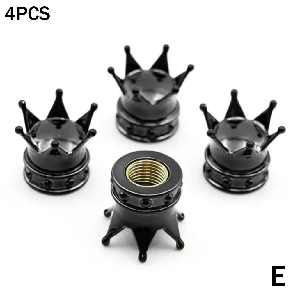 4PCS Crown Style Tire Valve Stem Caps, Air Caps Cover, Aluminum Alloy Dustproof And Waterproof Valve Caps Cover For All Toyota