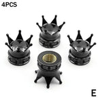 4PCS Crown Style Tire Valve Stem Caps, Air Caps Cover, Aluminum Alloy Dustproof And Waterproof Valve Caps Cover For All Toyota
