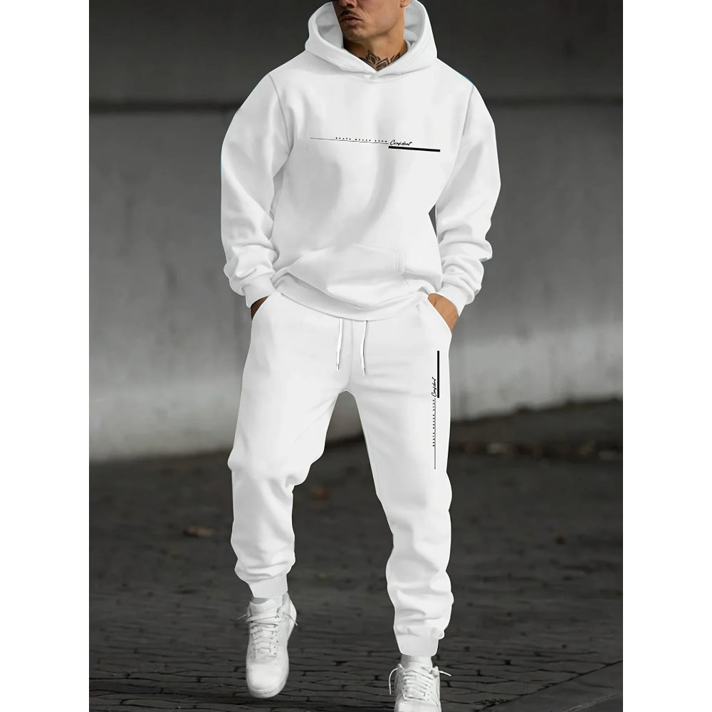 2025 Men's Fall Printed Hoodie and Jogger Set - Perfect for School Start Season men clothes tracksuit mens clothes funny suit