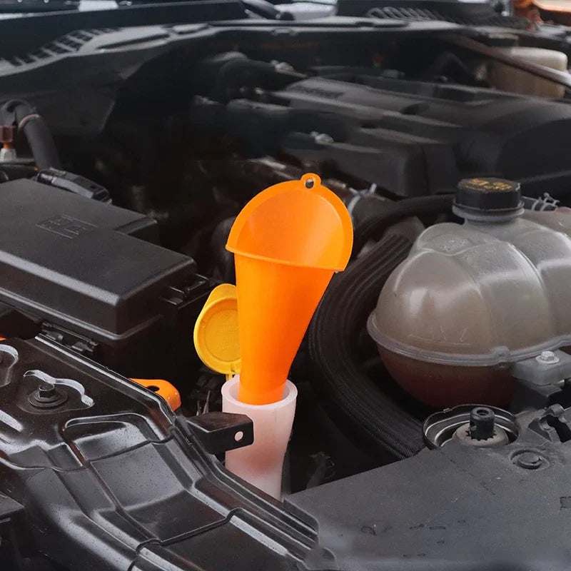 Embudo de vástago largo para coche, herramientas de llenado de combustible y aceite de gasolina, embudo de aceite de plástico antisalpicaduras, embudos de repostaje para motocicleta y coche, accesorios