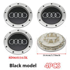 ABS 14.6CM 9 Hole Black Gray Hub Cap For Audi TT A2 A3 A8 S6 Q7 RS6 Badge Logo Hub Cap Accessories Car Large Hub Center
