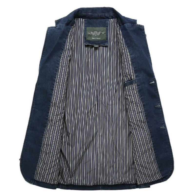 2025 spring and autumn new denim suit men casual loose large size youth denim suit jacket Fashion classic style