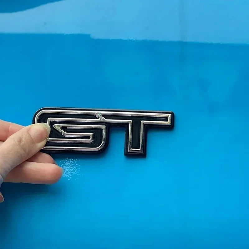 3D GT Logo Sticker for Ford Mustang Mach-E Door Trunk GT Zinc Alloy Creative Emblem Badge Stickers Car Decoration Accessories