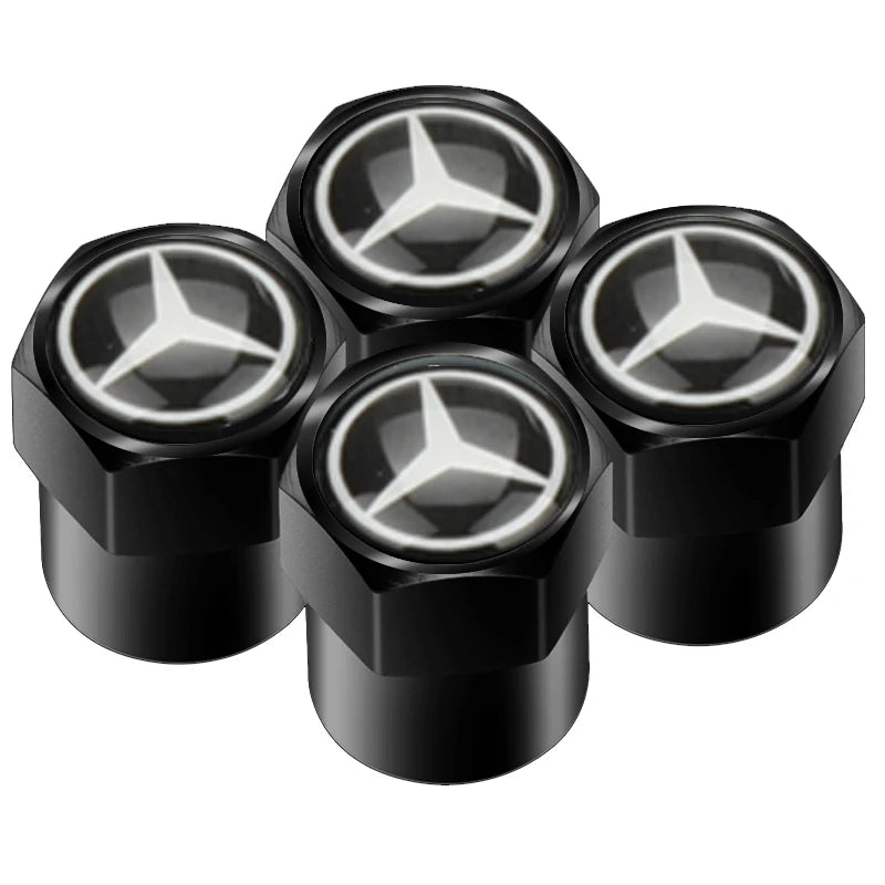Car Tire Valve caps Emblem metal sticker For Mercedes Benz W203 W204 W168 GLC GLE CLA accessories Interior Mouldings YZQMM-BENC