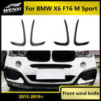 New Performance Gloss Black Front Bumper For BMW X6 F16 M Sport 2015 To 2019 ABS Splitter Lip Spoiler Diffuser By Body Kit