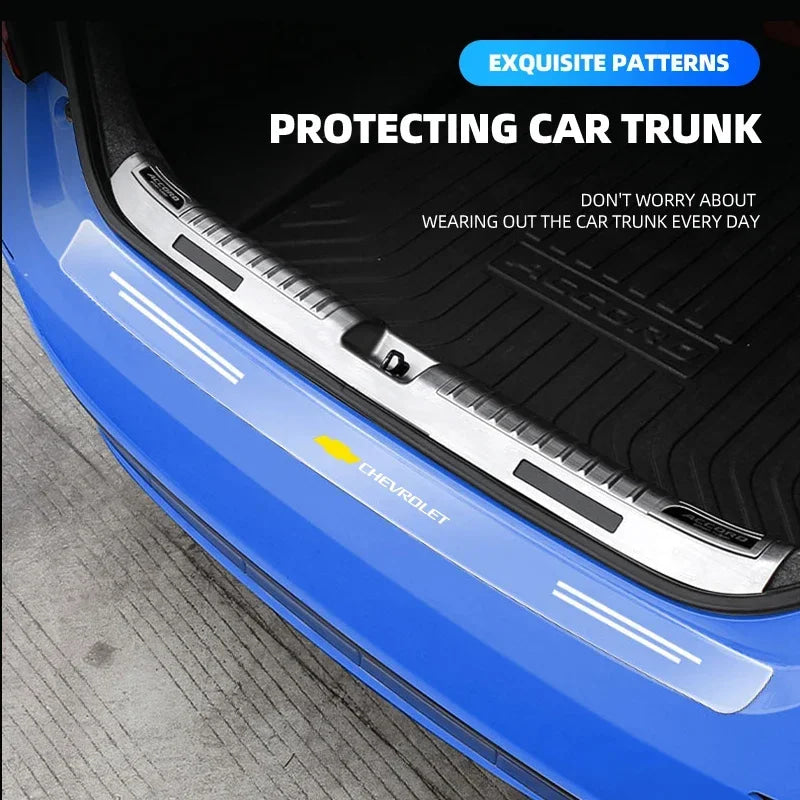 Car Transparent Rear Guard Plate Trunk Sticker For Chevrolet Silverado Impala Malibu Equinox Cruze Camaro Tahoe/Suburban Cavalie