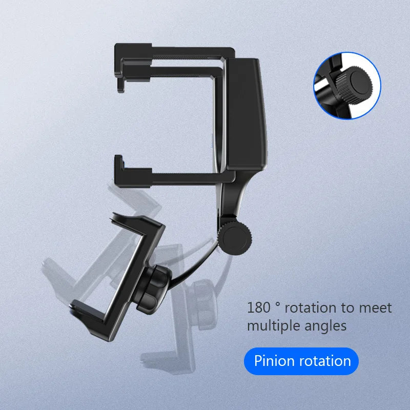 Soporte para Teléfono con Espejo Retrovisor SEAMETAL para Automóvil, Rotación Libre, Ajuste, Soporte para Teléfono con Agarre Estable, Soporte de Navegación para Teléfono Inteligente